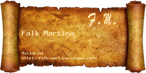Falk Martina névjegykártya